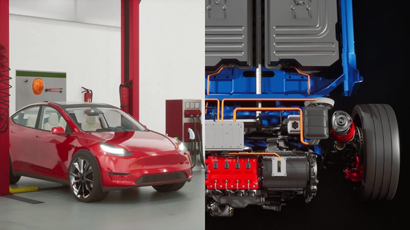 Electric Vehicle Technician training showing practical EV battery, powertrain, and diagnostics for EV certification